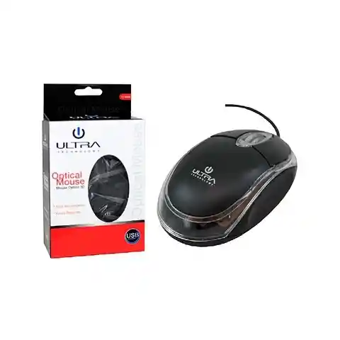 Mouse Optico Usb Ultra Ut-120 Negro