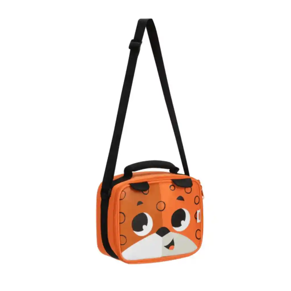 Lonchera Escolar Tiny León: Amplia, Resistente Y Fácil De Limpiar