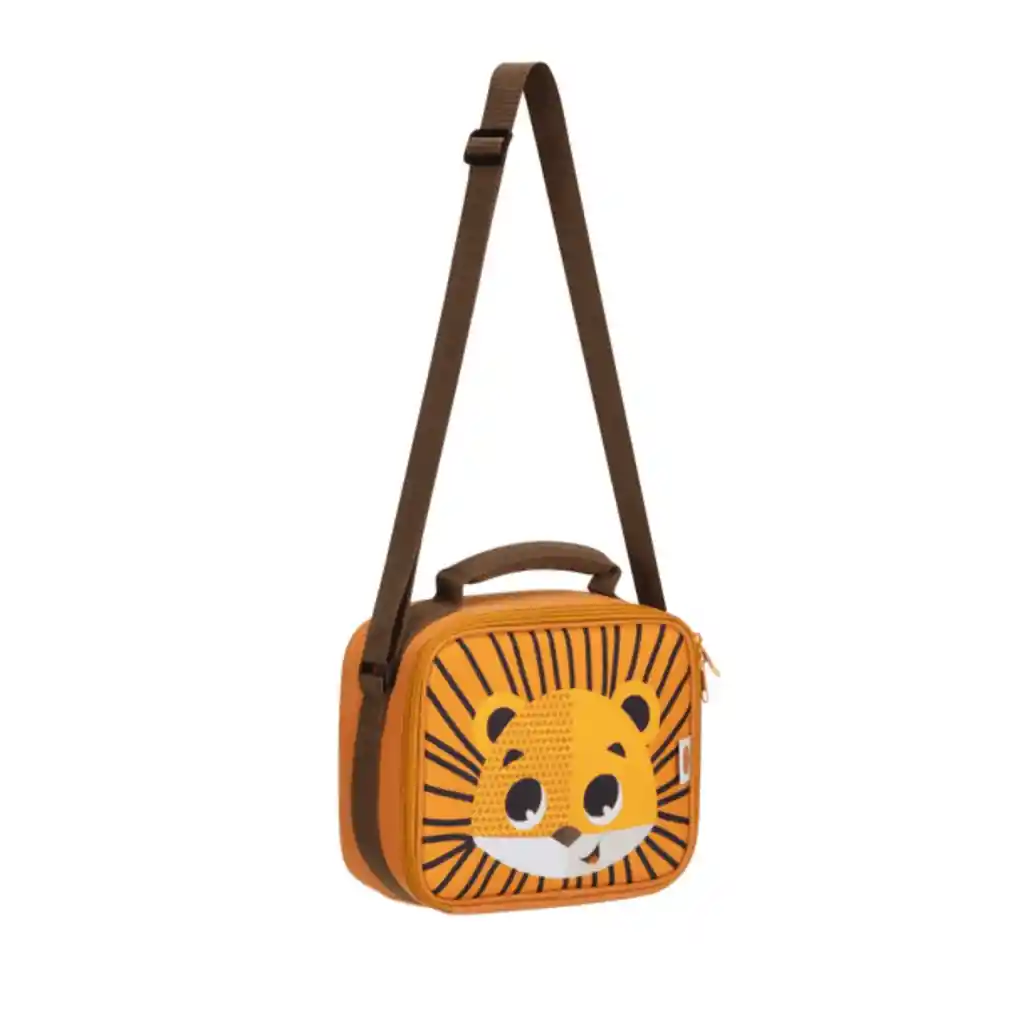 Lonchera Escolar Tiny Tigre: Amplia, Resistente Y Fácil De Limpiar