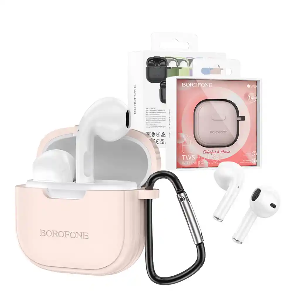 Audifonos Bluetooth Inalambricos Tws 14hrs Boforone Bw29 Rosado