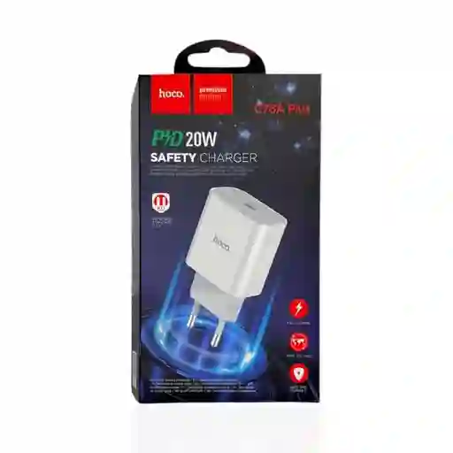 Cargador Adaptador Tipo C Pd 20w Sin Cable - Hoco C76a Plus