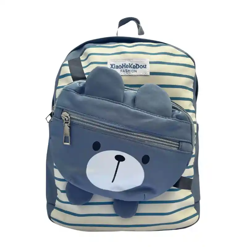 Mochila Escolar Para Niños Bolso Infantil Osito (celeste)