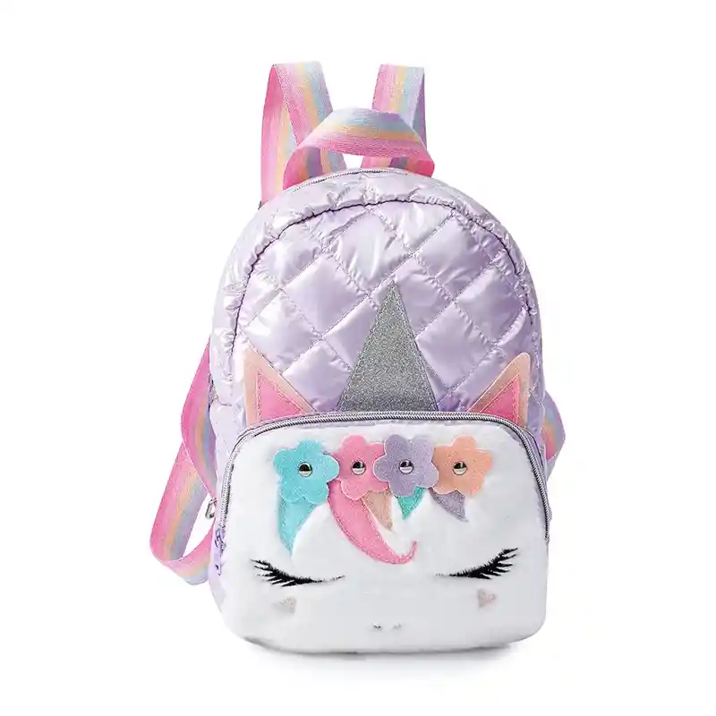 Mochila Escolar Para Niños Bolso Infantil Paseo Unicornio (lila)