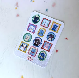 Set Stickers Holográficos Perritos Y Gatitos