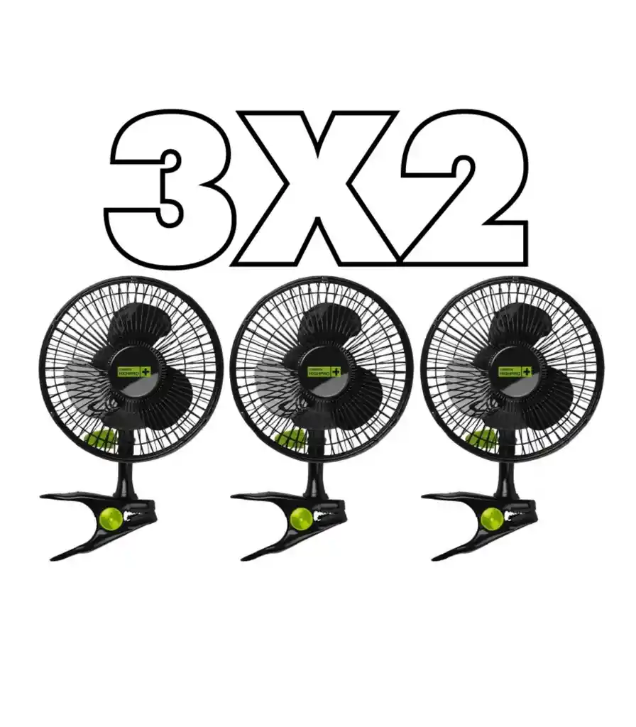 	ventilador Pinza Clip Fan 15cm/5w Garden Highpro 3x2