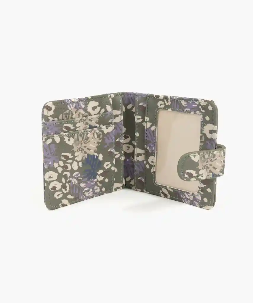 Billetera Mujer Estampado Verde