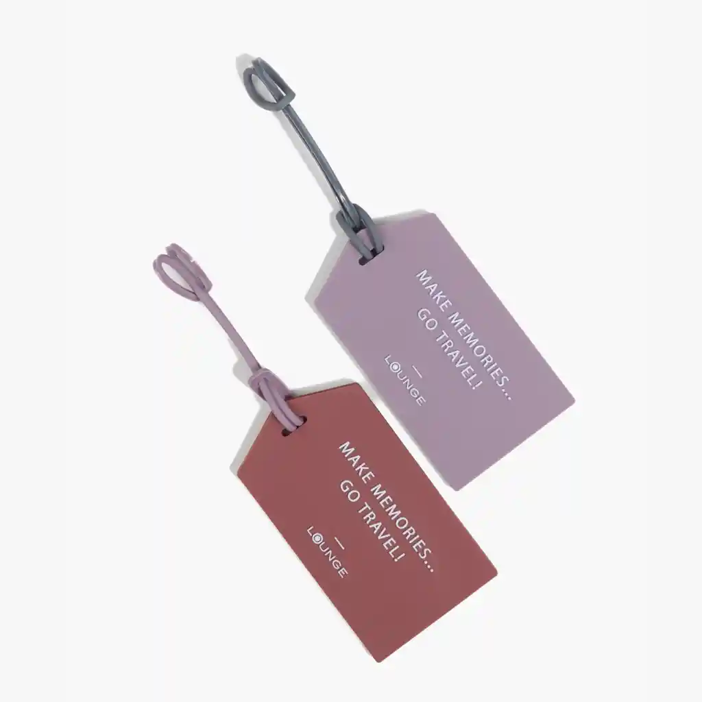 Set Etiquetas Para Maleta Mujer Burdeo