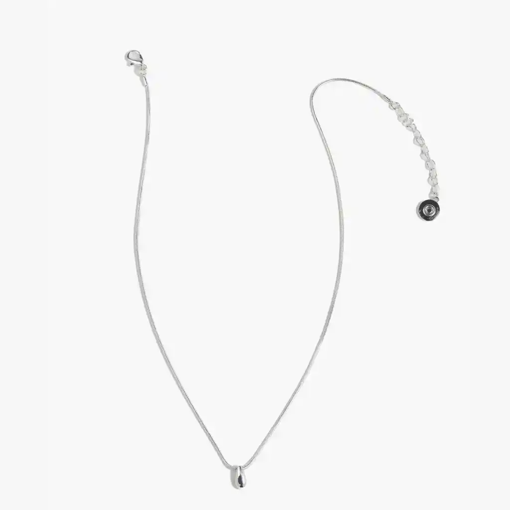 Collar Mujer Mini Gota Plateado