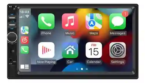 Radio Para Auto Con Pantalla Bluetooth Carplay Hoso F7018c Mp5 Usb Color Negro