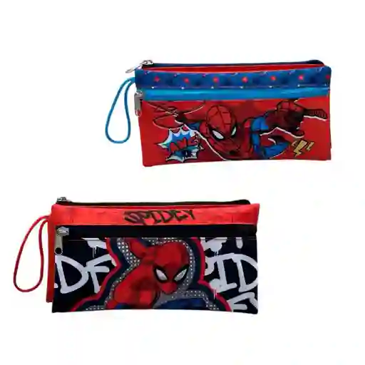 Estuche Doble Cierre Spiderman 2 Diseños