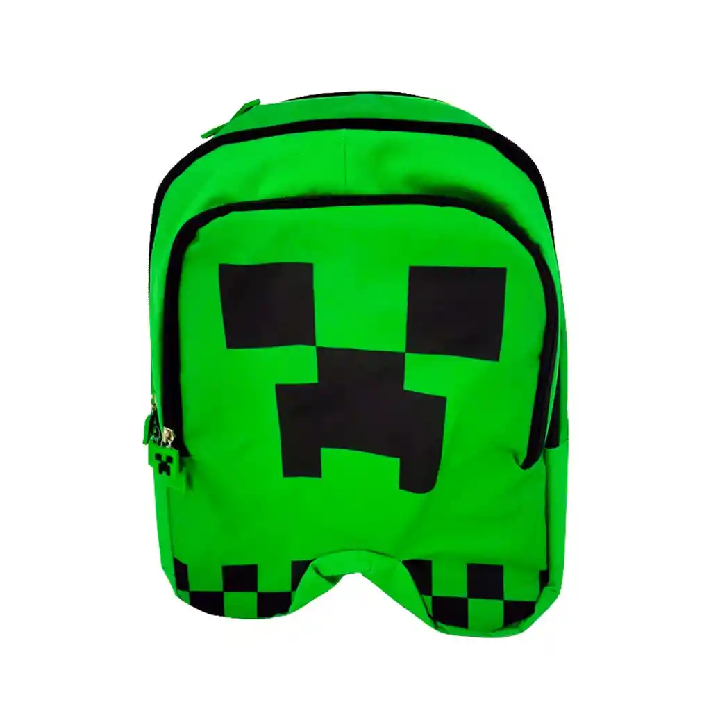 Mochila Con Organizador Minecraft-creeper