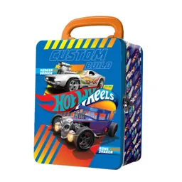 Caja Metalica Portautos Hotwheels Diseño B