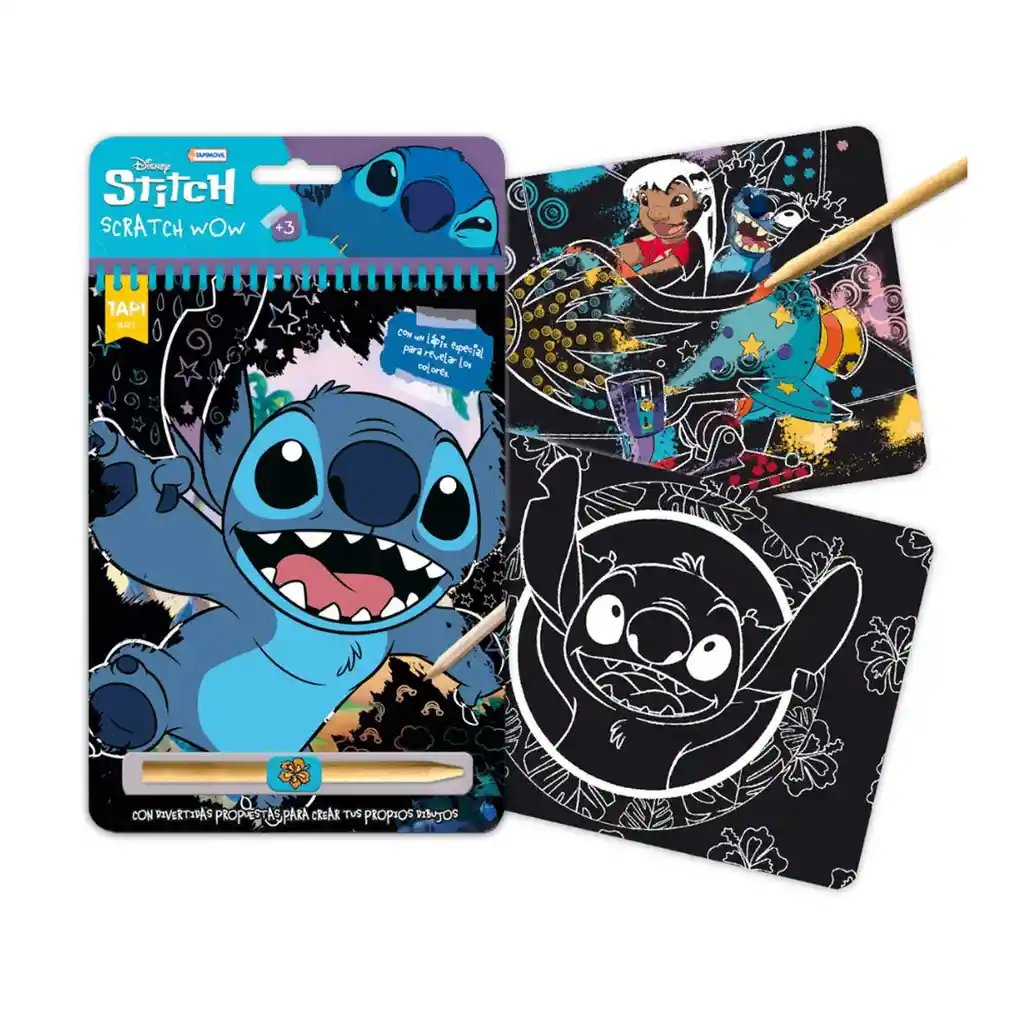 Libro Con Actividades Para Raspar Con Lapiz - Stitch