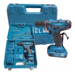 Taladro 98v Inalámbrico Recargable + 2 Baterias Tasbel