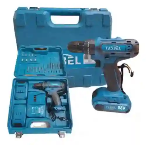 Taladro 98v Inalámbrico Recargable + 2 Baterias Tasbel