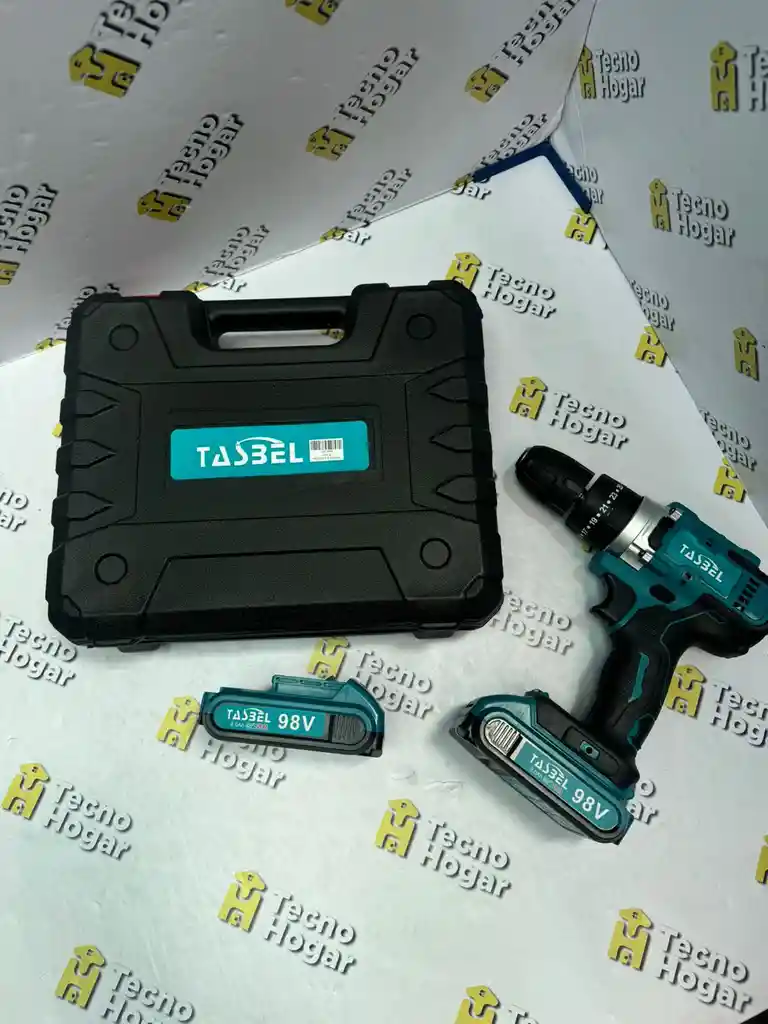 Taladro 98v Inalámbrico Recargable + 2 Baterias Tasbel