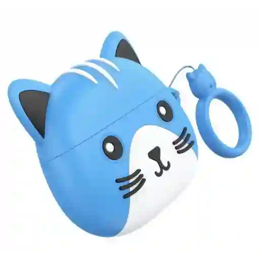 Audifonos Inalambricos Bluetooth Tws In Ear Hoco Ew46 Gato Azul