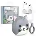 Audifonos Inalambricos Bluetooth Tws In Ear Hoco Ew46 Gato Gris