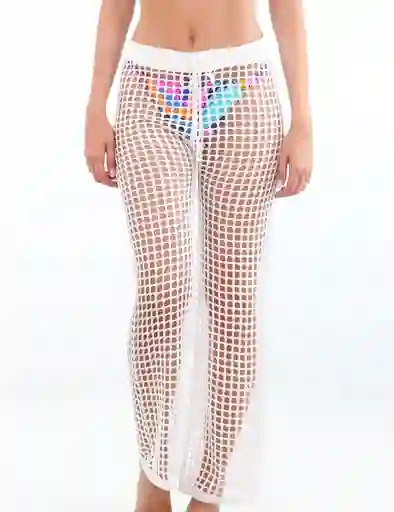 Salida De Playa Tipo Pantalón Blanco Xl