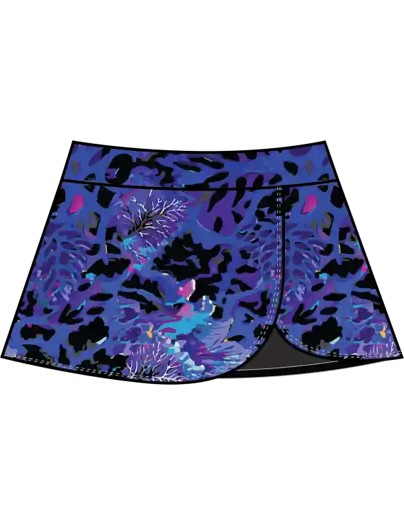 Bikini Calzón Falda Estampado Azul Xl