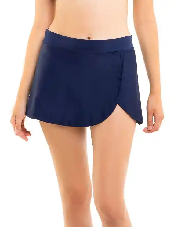 Bikini Calzón Falda Azul Marino S