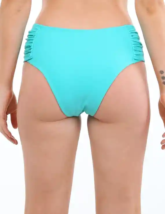 Bikini Calzón Tanga Drapeado Verde Xl