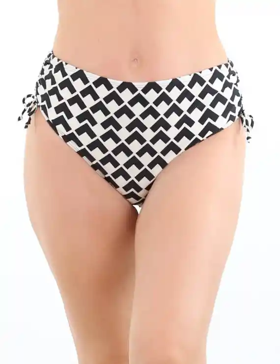 Bikini Calzón Cadera Ajustable Estampado Beige M
