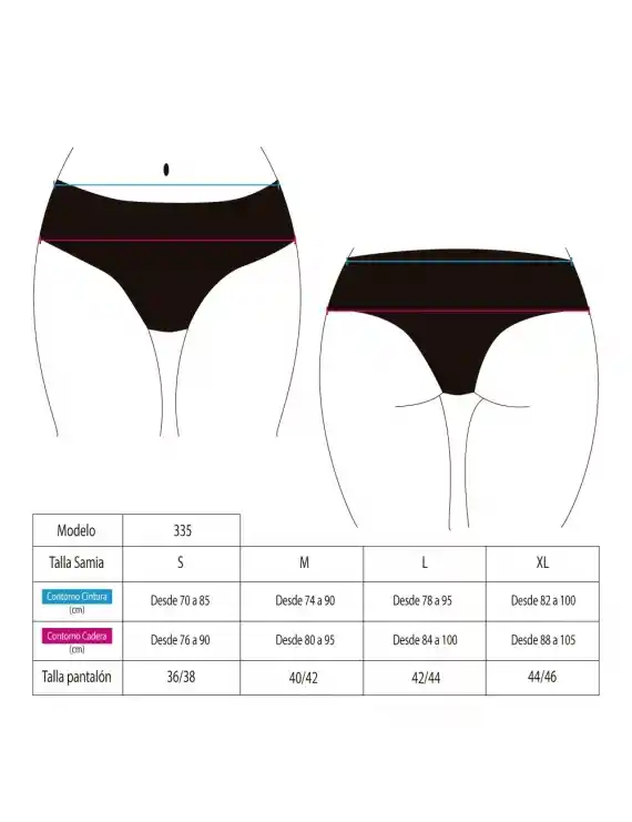 Bikini Calzón Cadera Ajustable Estampado Beige M