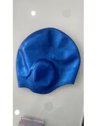 Gorro Goma Orejas Natación Azul