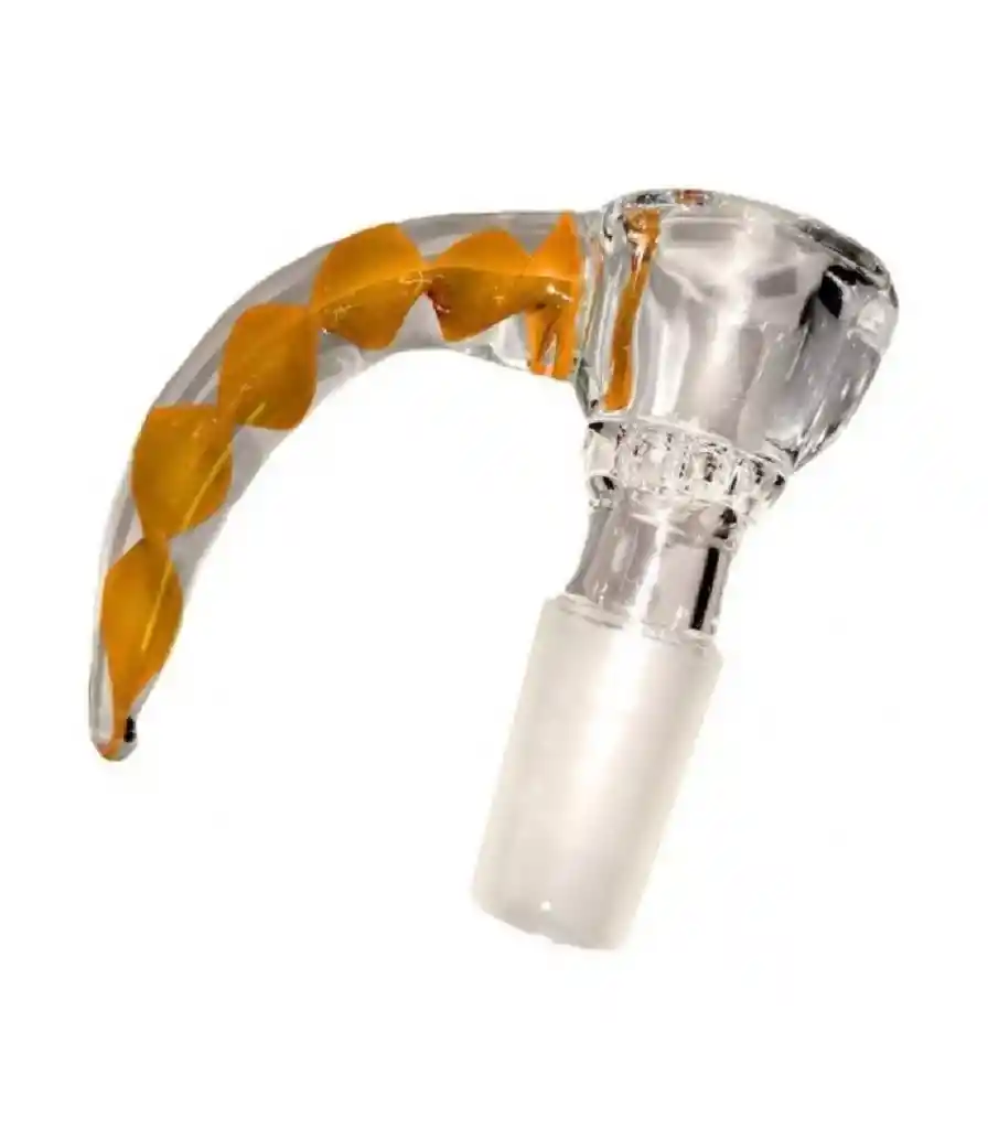 Quemador Cuerno 14mm Calvo Glass Color Naranjo