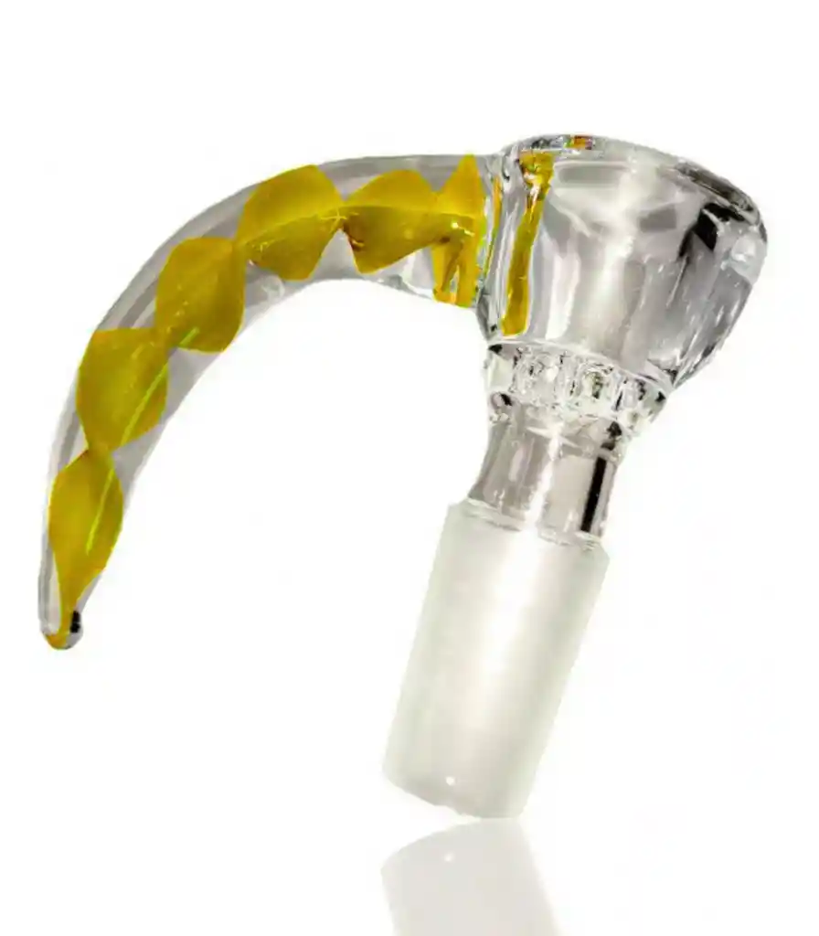 Quemador Cuerno 14mm Calvo Glass Color Amarillo