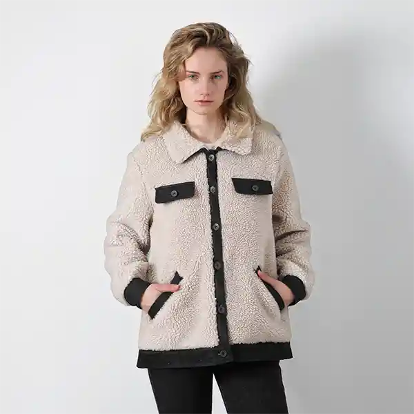 Chaqueta Chiporro Abuca Ecru L Mujer Raindoor