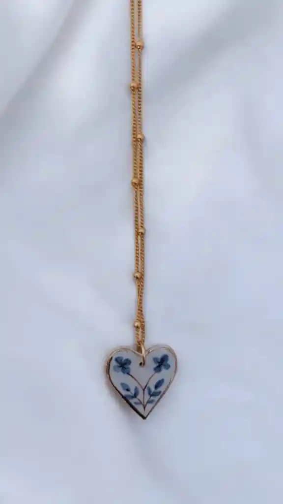 Colgante Corazon Azul