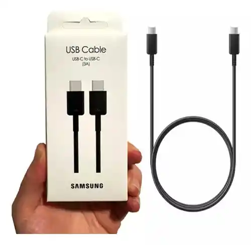 Cable C A C Carga Rápida Para Samsung Color Negro 1mt