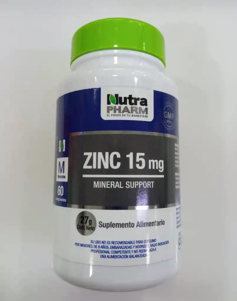 Zinc 15 Mg Comprimidos X 60
