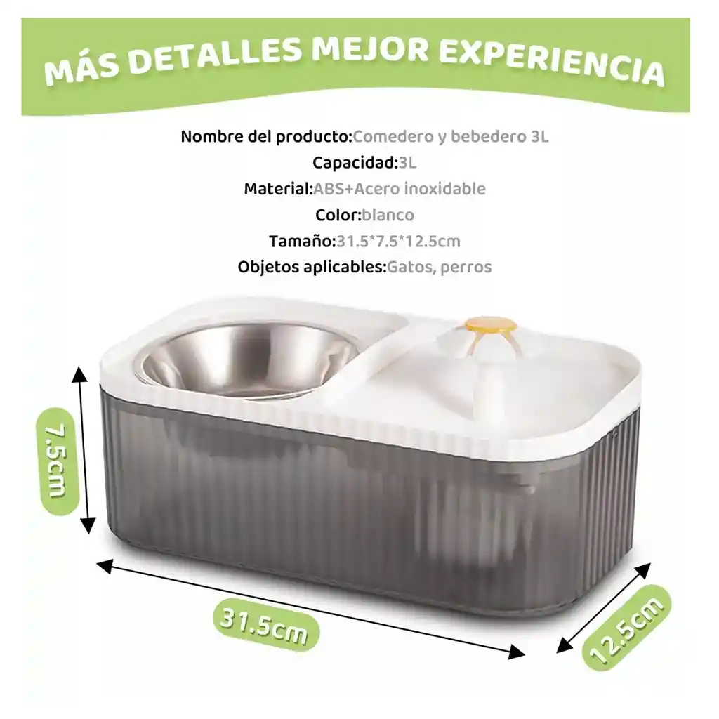Fuente De Agua Y Comedero Para Mascotas