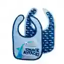 Set De 2 Baberos Impermeables Azul