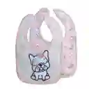 Set De 2 Baberos Impermeables Gris