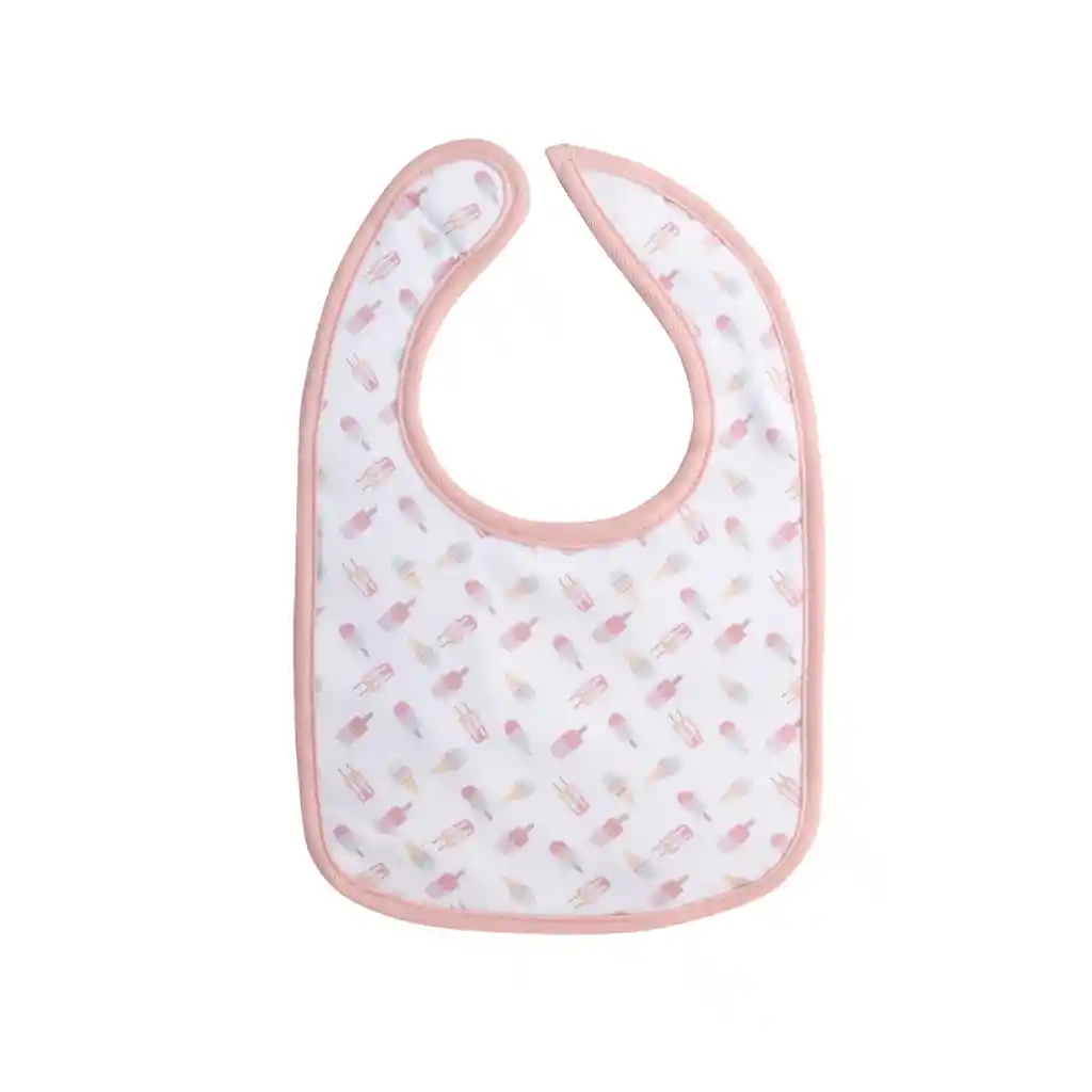 Set De 2 Baberos Impermeables Rosa