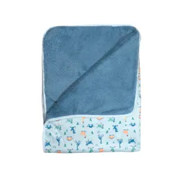 Manta Sherpa Doble Azul