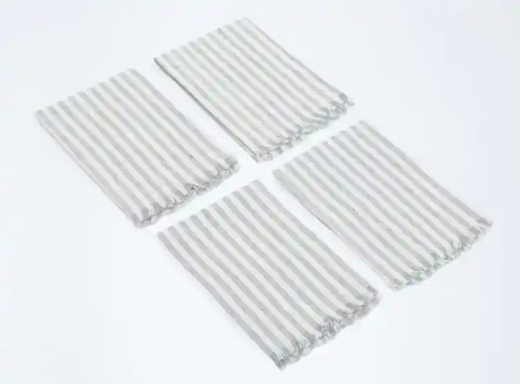 Setx4 Servilletas Gris Rayas