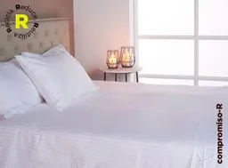 Cubreplumon Ripley Home King Algodón Blanco Bordado Stripes 300h