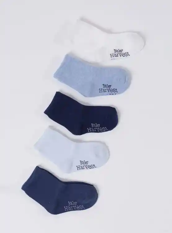 5 Pack Calcetines Unisex Baby Harvest X5 Color Talla 3-6