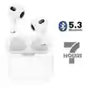 Audifonos Inalambricos Bluetooth Tws Hoco Ew43 3ra Generacion Blanco