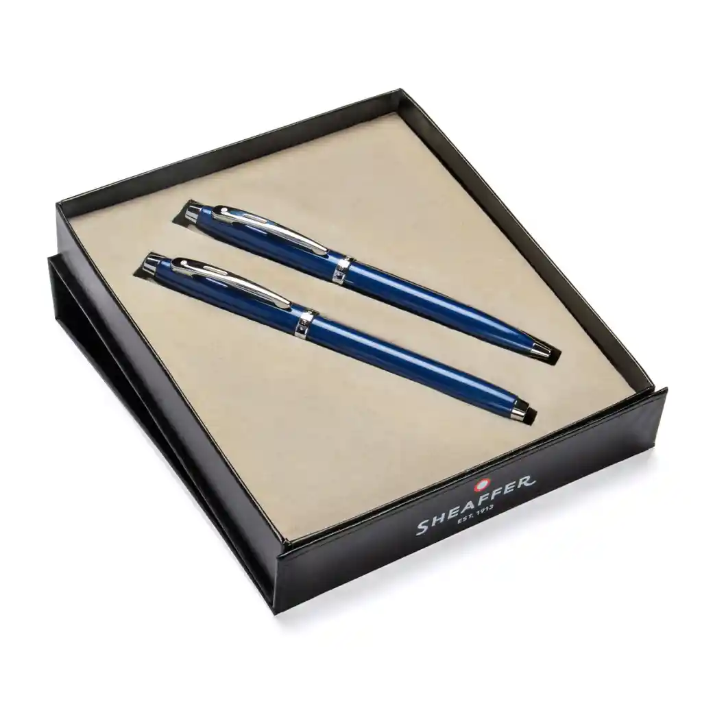 Set Sheaffer Serie 100 Roller Y Bolígrafo Azul Glossy