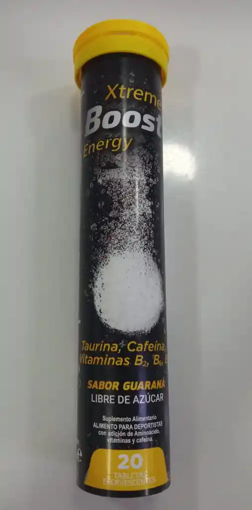 Xtreme Boost Energy Sabor Guarana Tabletas Efervescentes X 20
