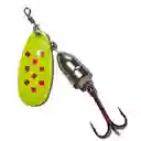 Spinner Silstar 3g 5cms #1 Bell Spring Puntos Rojos Sobre Amarilo Reverso Plateado