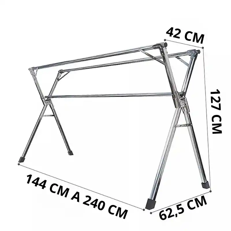 Tendedero De Ropa Extensible Plegable Modelo X