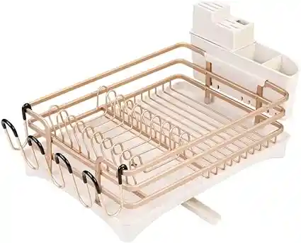 Secador De Platos Platera Moderna De Aluminio Inoxidable