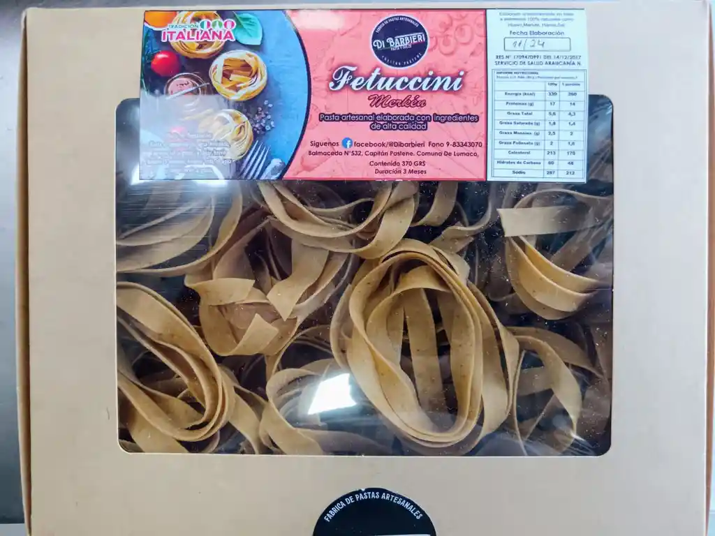 Fetuccini Pasta Al Merkén 370 Grs.